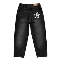 WASHED BLACK STAR JEANS