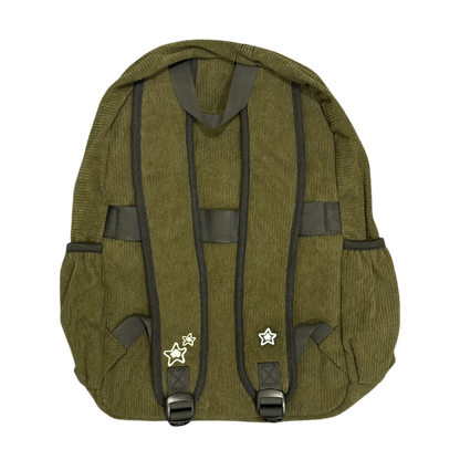 OLIVE CORDUROY BACKPACK