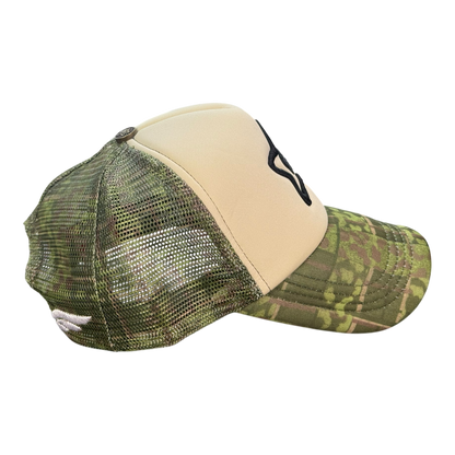 FOAM TRUCKER HAT LEOPARD GREEN
