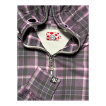 PLAID FULL ZIP PURPLE