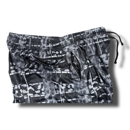 LEOPARD PLAID MESH SHORTS