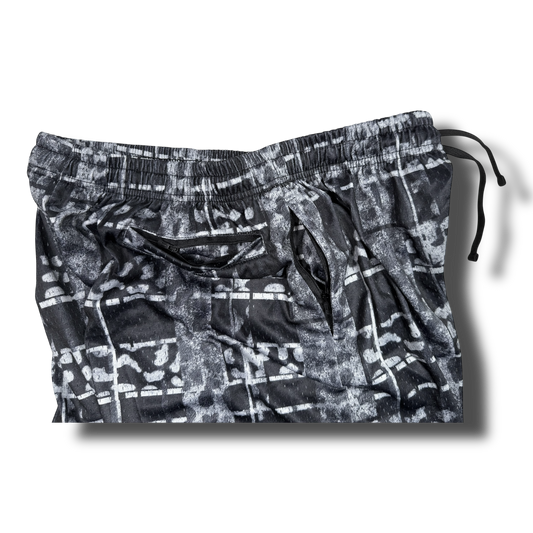 LEOPARD PLAID MESH SHORTS