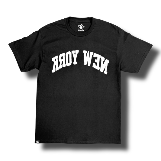 BACKWARDS NEW YORK TEE BLACK