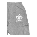 LEOPARD SWEAT SHORTS GREY
