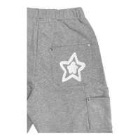 LEOPARD SWEAT SHORTS GREY