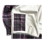 PLAID FULL ZIP PURPLE