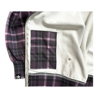 PLAID FULL ZIP PURPLE