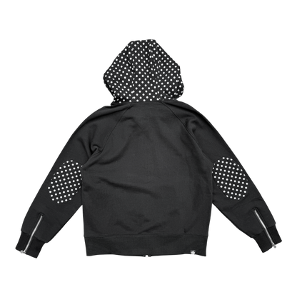 BLACK POLKADOT HOODIE