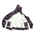 PLAID FULL ZIP PURPLE
