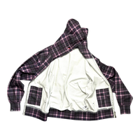 PLAID FULL ZIP PURPLE