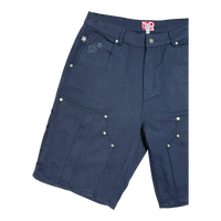 DOUBLE KNEE SEAM JEAN SHORTS NAVY