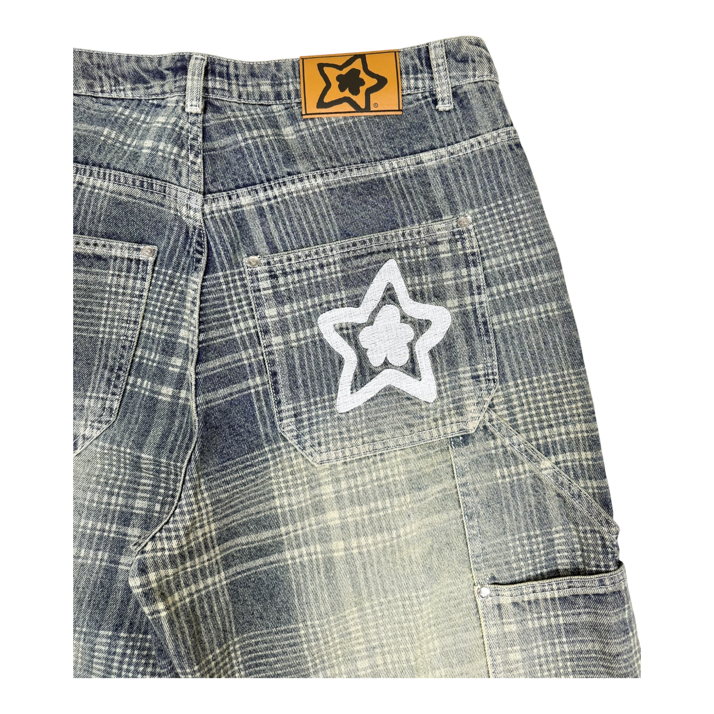 PLAID JEAN BLUE