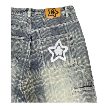 PLAID JEAN BLUE