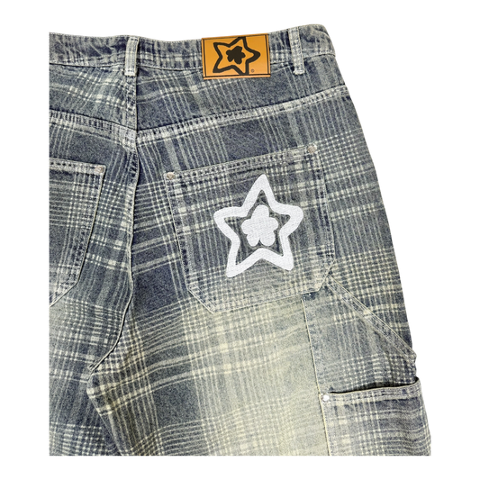 PLAID JEAN BLUE
