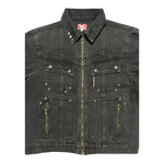 DENIM ZIP UP BLACK