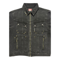 DENIM ZIP UP BLACK