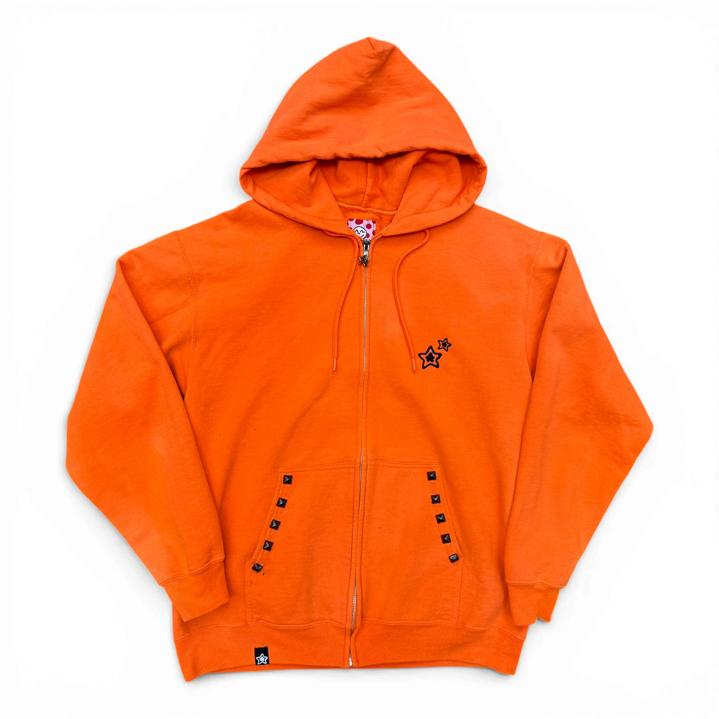 ORANGE ZIP UP HOODIE