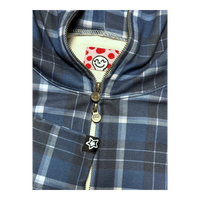 PLAID FULL ZIP BLUE