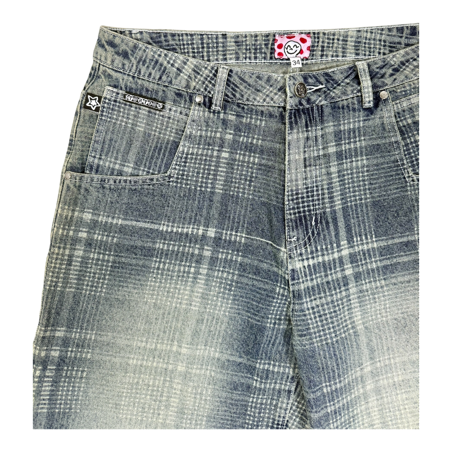 PLAID JEAN BLUE