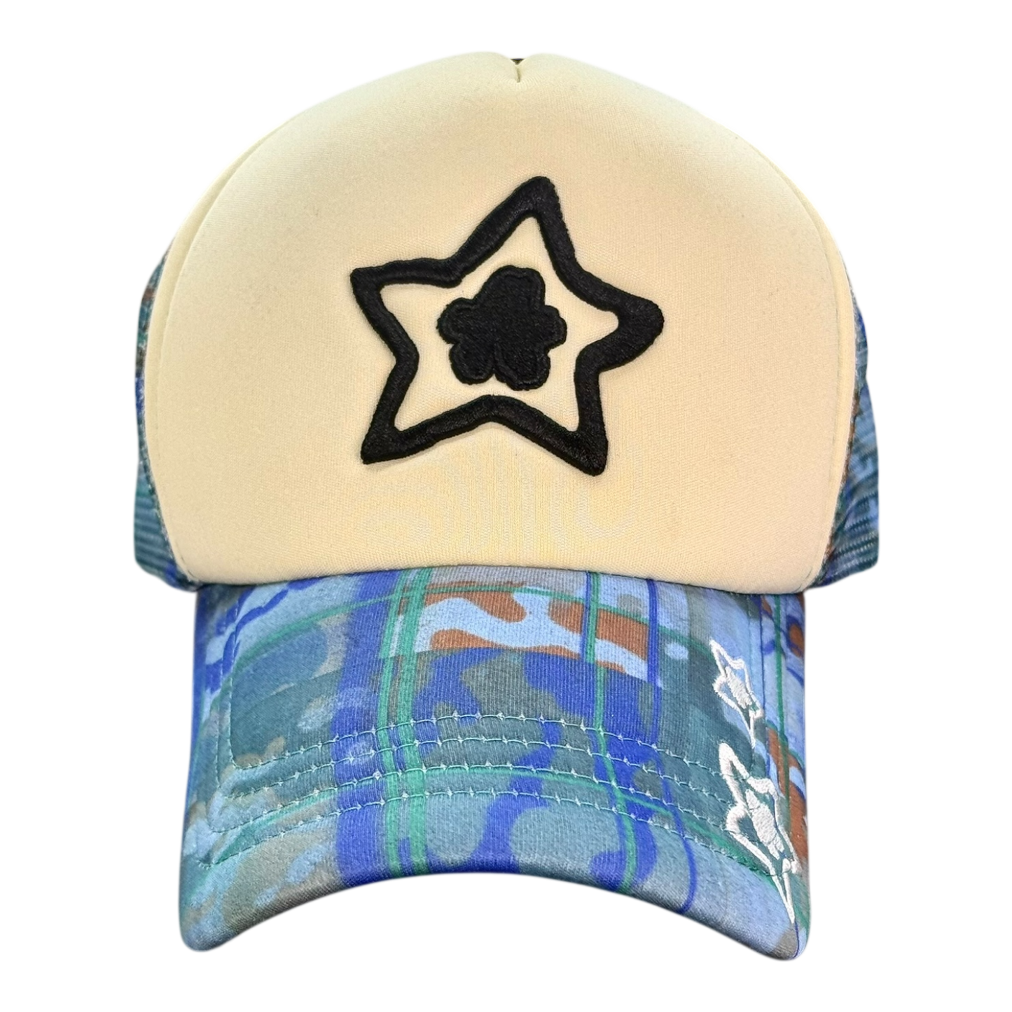 FOAM TRUCKER HAT CAMO BLUE