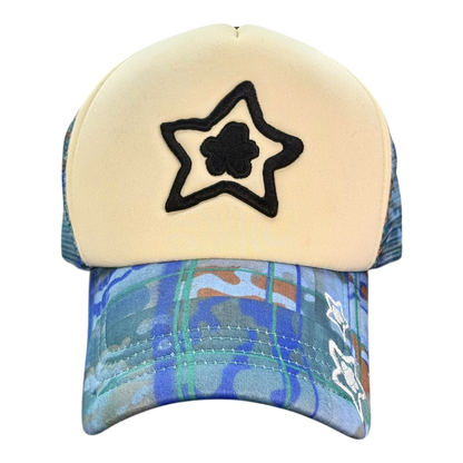 FOAM TRUCKER HAT CAMO BLUE