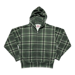 PLAID FULL ZIP GREEN