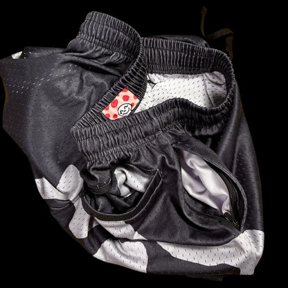 BLACK MESH SHORTS