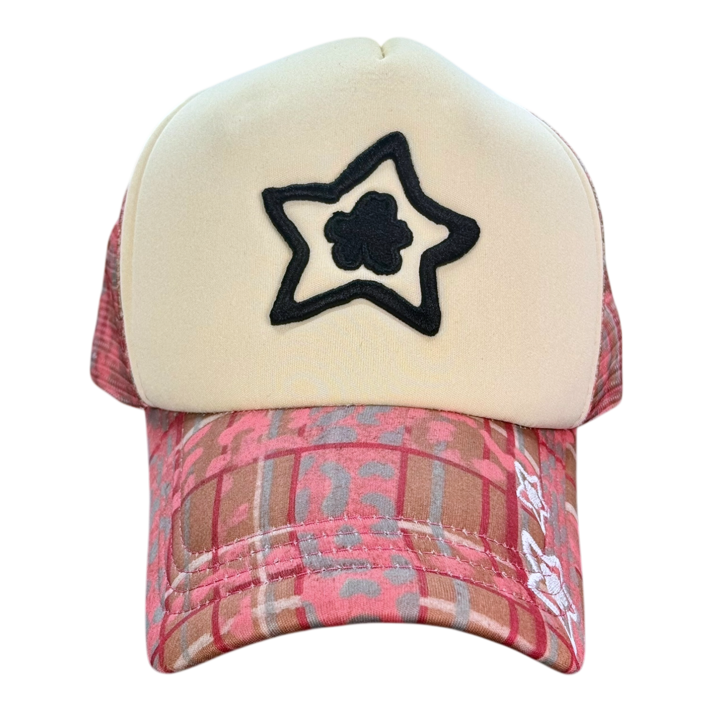 FOAM TRUCKER HAT LEOPARD PINK