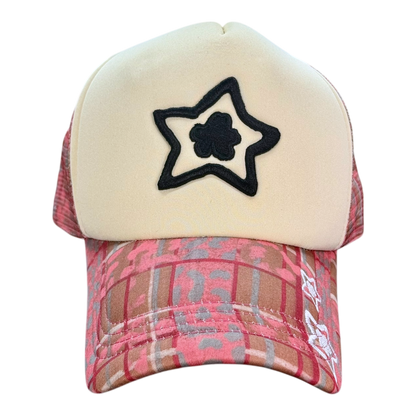 FOAM TRUCKER HAT LEOPARD PINK