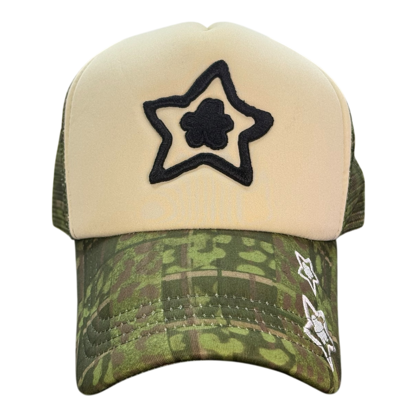 FOAM TRUCKER HAT LEOPARD GREEN