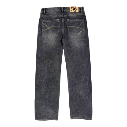 BLACK NORMAL FIT DROP JEANS