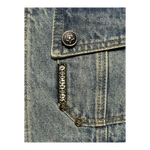 DENIM ZIP UP BLUE