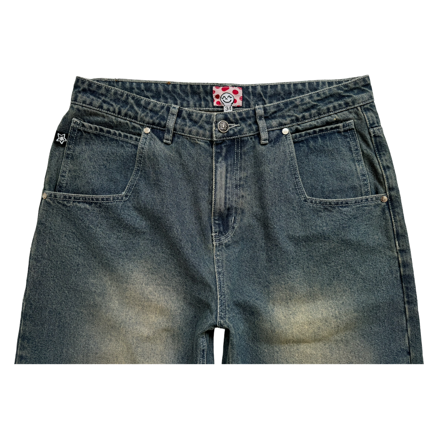 WASHED BLUE STAR JEANS