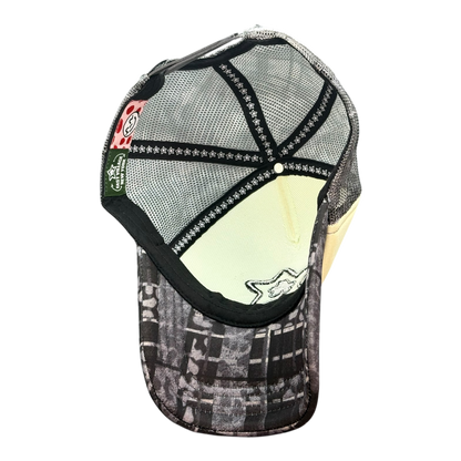 FOAM TRUCKER HAT LEOPARD BLACK