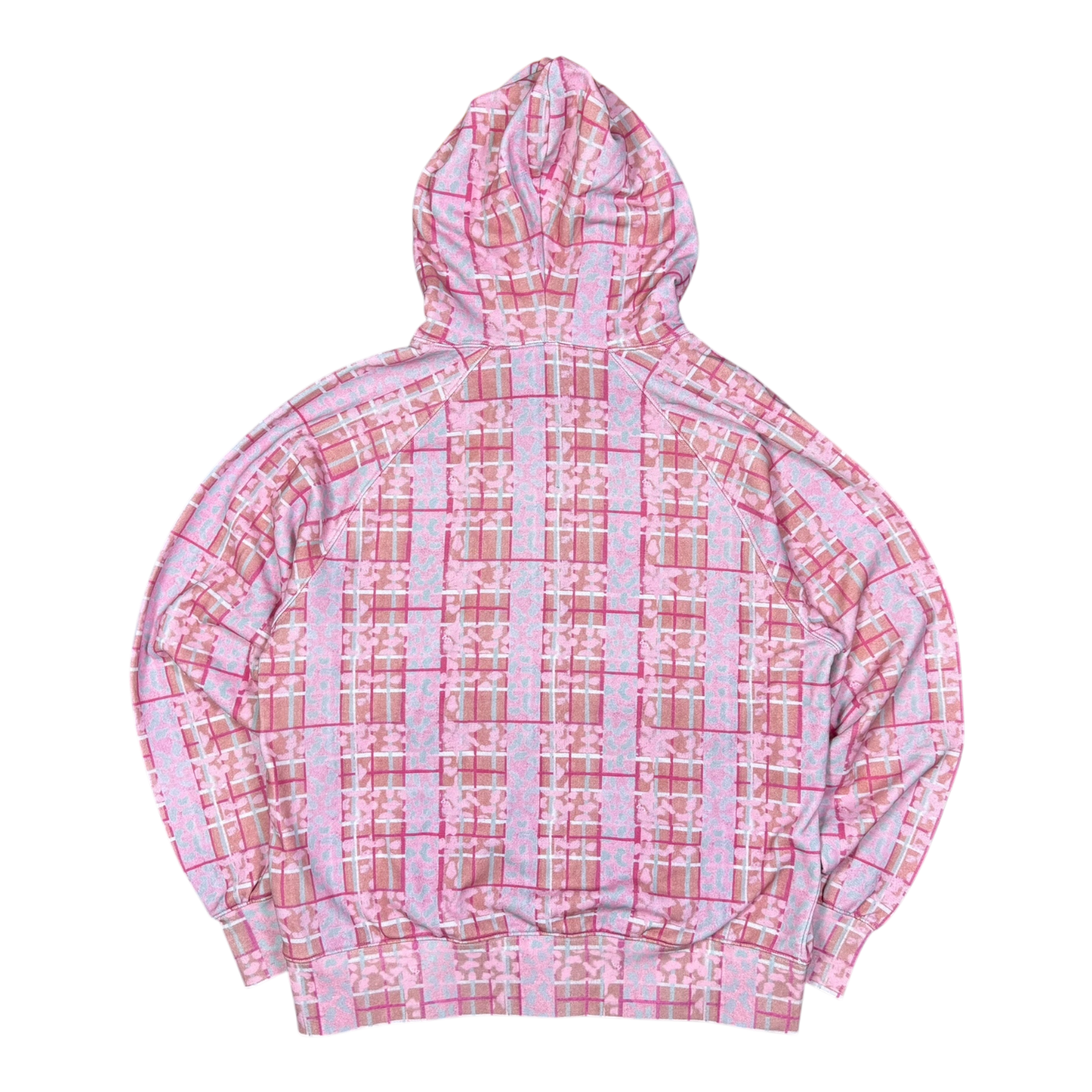 トップス starteam LEOPARD FULL ZIP HOODIE PINK LEOPARD PLAID FULL ZIP HOODIE PINK