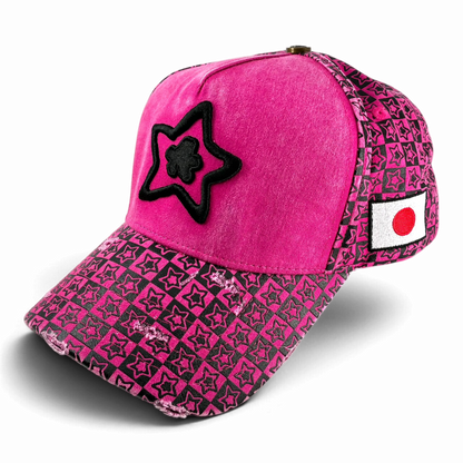 PINK CHECKER TRUCKER HAT