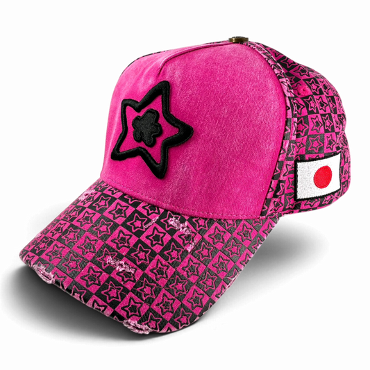 PINK CHECKER TRUCKER HAT