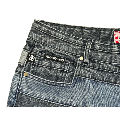 LAYERED STAR JEANS BLUE