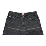 LAYERED STAR JEANS BLACK