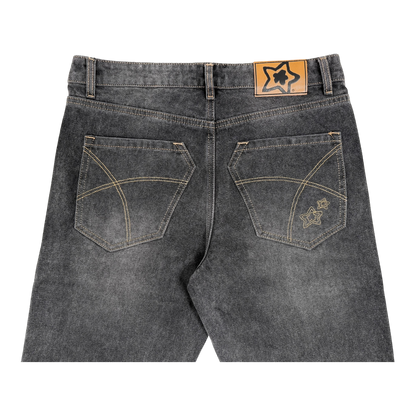 BLACK NORMAL FIT DROP JEANS