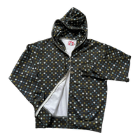 STARGIRL & ESPI FULL ZIP HOODIE BROWN