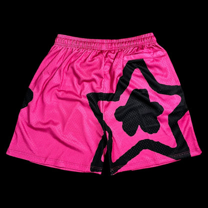 PINK MESH SHORTS