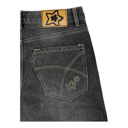BLACK NORMAL FIT DROP JEANS