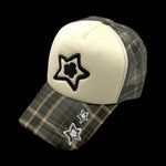FOAM TRUCKER HAT PLAID OLIVE