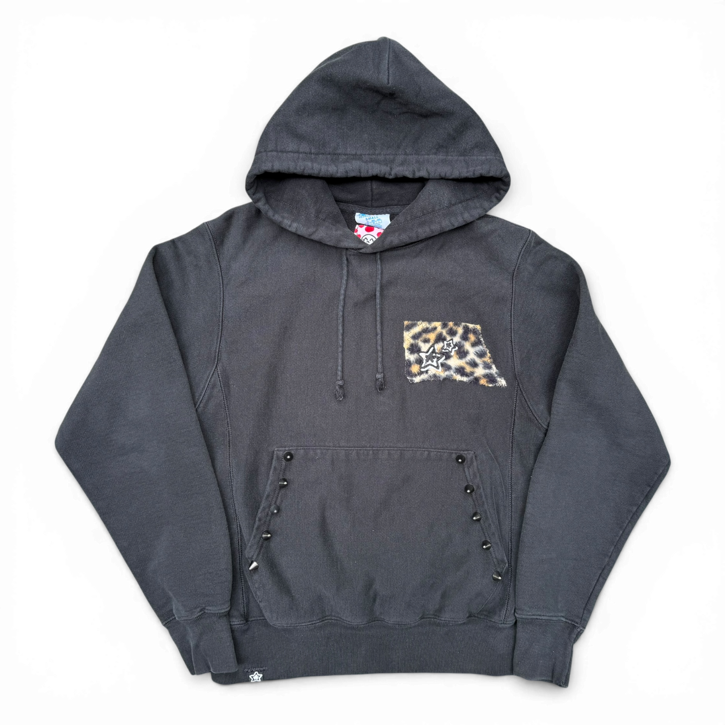 BLACK LEOPARD PATCH HOODIE