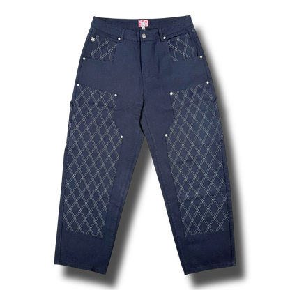 CROSS STITCH DOUBLE KNEE JEANS NAVY