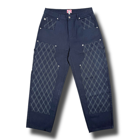 CROSS STITCH DOUBLE KNEE JEANS NAVY