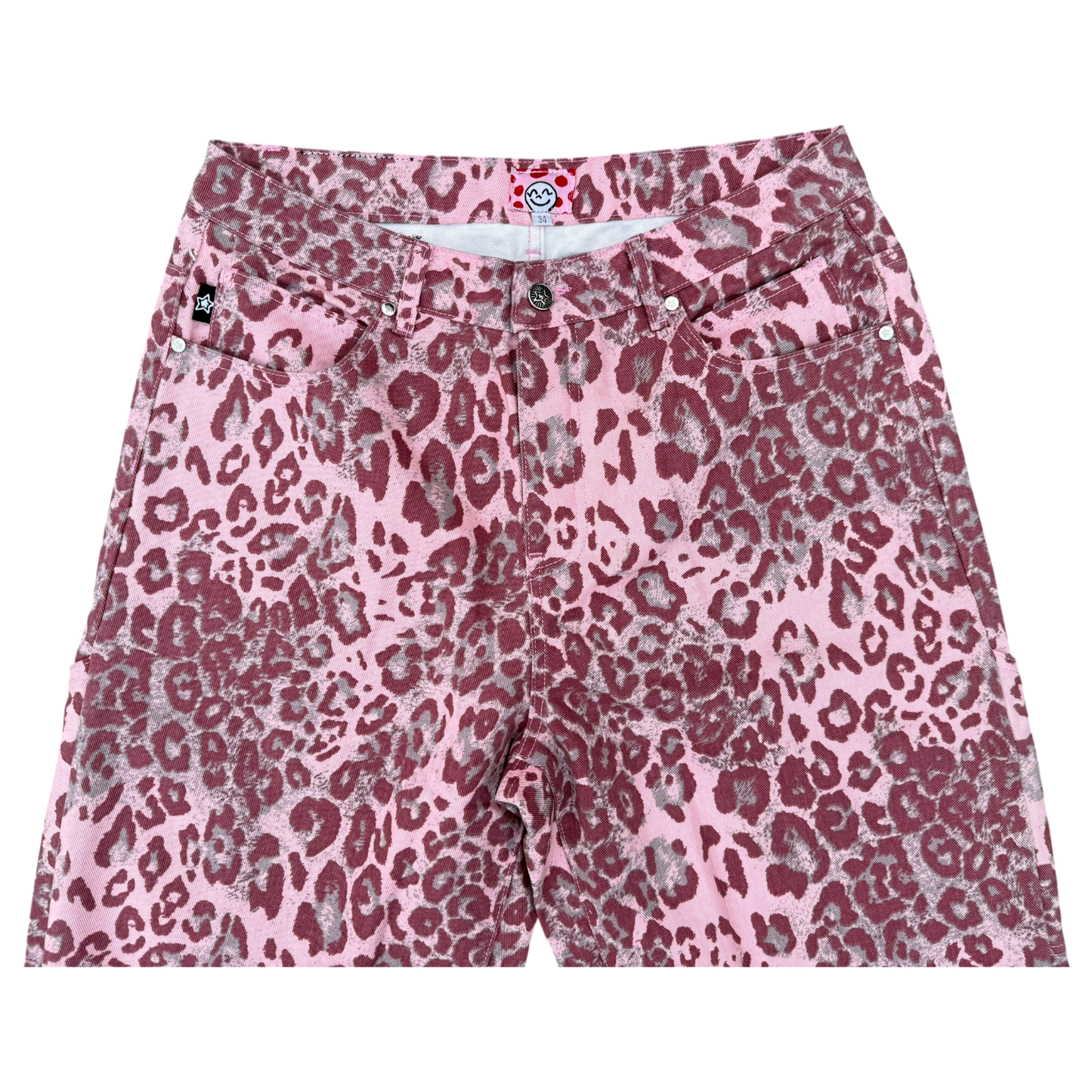 PINK LEOPARD STAR JEANS