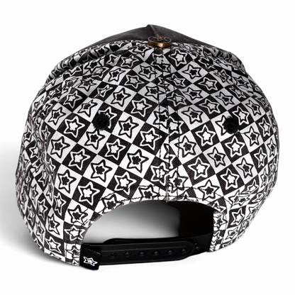 BLACK CHECKER TRUCKER HAT