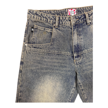 BLUE NORMAL FIT DROP JEANS